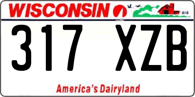 WI license plate 317XZB