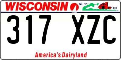 WI license plate 317XZC