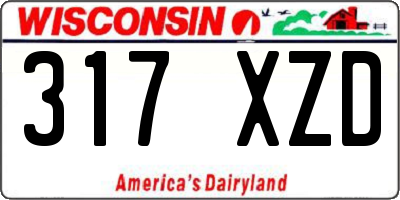 WI license plate 317XZD
