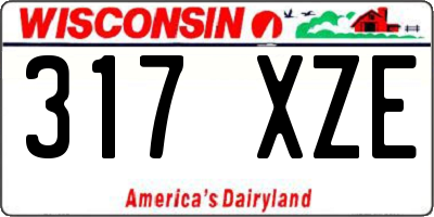 WI license plate 317XZE