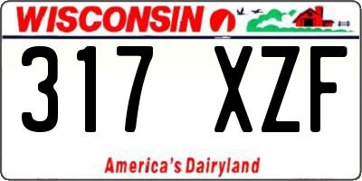 WI license plate 317XZF