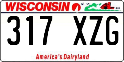 WI license plate 317XZG