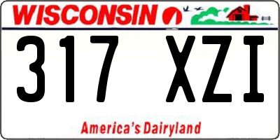 WI license plate 317XZI