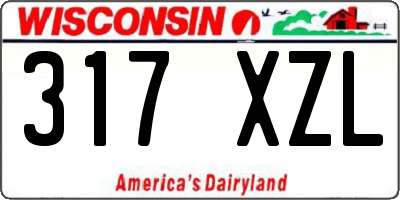 WI license plate 317XZL