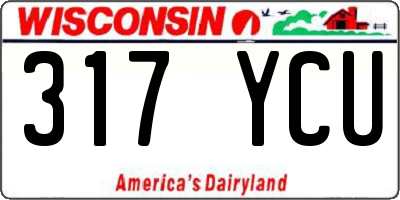 WI license plate 317YCU