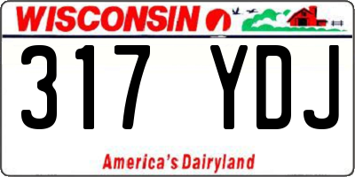 WI license plate 317YDJ