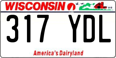 WI license plate 317YDL