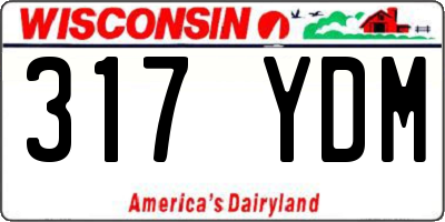 WI license plate 317YDM