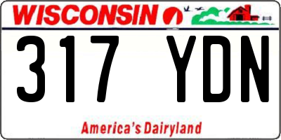 WI license plate 317YDN