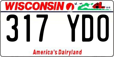WI license plate 317YDO