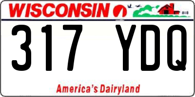 WI license plate 317YDQ
