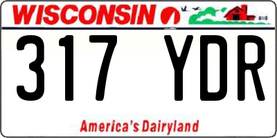 WI license plate 317YDR