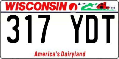 WI license plate 317YDT