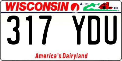 WI license plate 317YDU