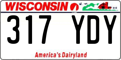 WI license plate 317YDY