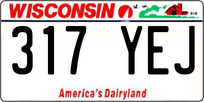 WI license plate 317YEJ