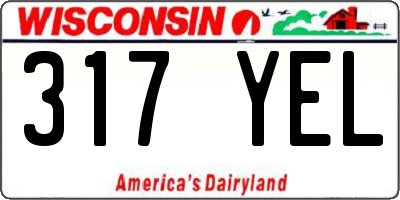 WI license plate 317YEL