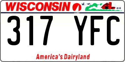 WI license plate 317YFC