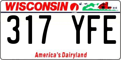 WI license plate 317YFE