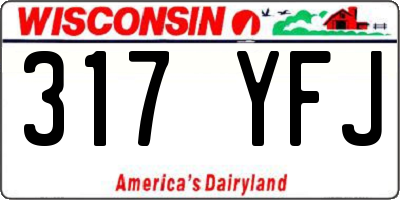 WI license plate 317YFJ