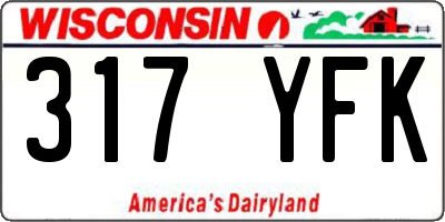 WI license plate 317YFK