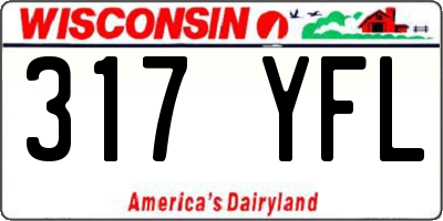 WI license plate 317YFL