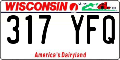 WI license plate 317YFQ