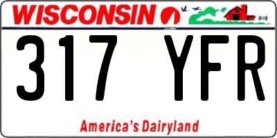 WI license plate 317YFR
