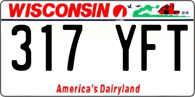 WI license plate 317YFT