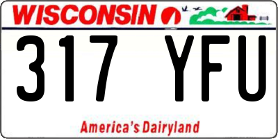 WI license plate 317YFU