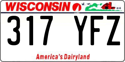 WI license plate 317YFZ