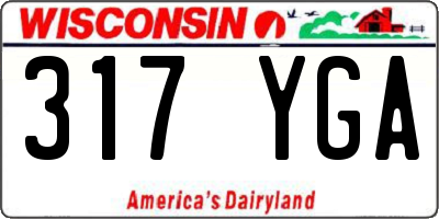 WI license plate 317YGA