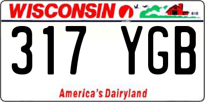 WI license plate 317YGB
