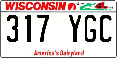 WI license plate 317YGC