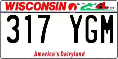 WI license plate 317YGM