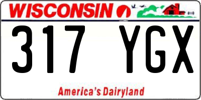 WI license plate 317YGX