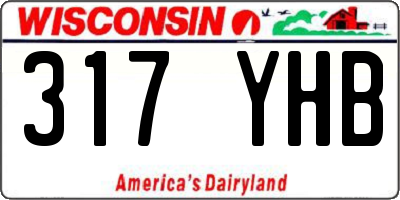 WI license plate 317YHB