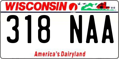 WI license plate 318NAA