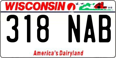 WI license plate 318NAB