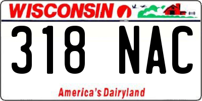 WI license plate 318NAC