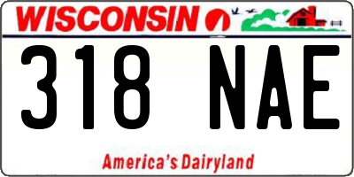 WI license plate 318NAE