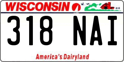 WI license plate 318NAI