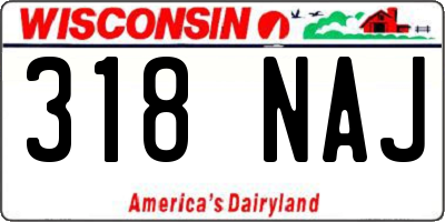WI license plate 318NAJ
