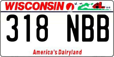 WI license plate 318NBB