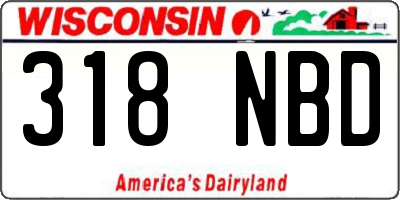 WI license plate 318NBD