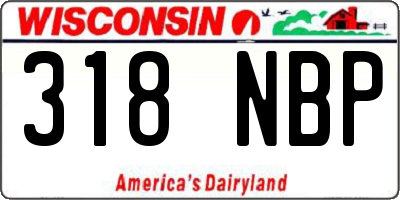 WI license plate 318NBP