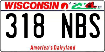 WI license plate 318NBS