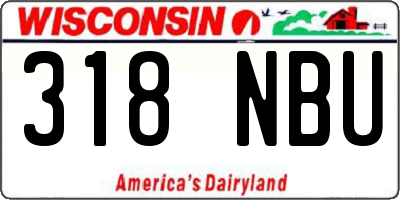 WI license plate 318NBU