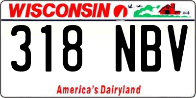 WI license plate 318NBV
