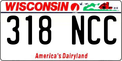 WI license plate 318NCC